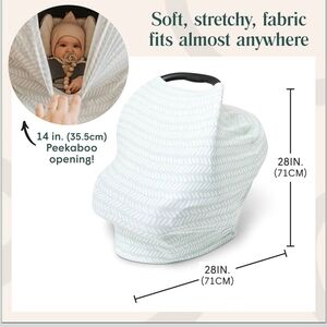 New Simka Rose Car Seat Canopy Nursing Cover GRAY
